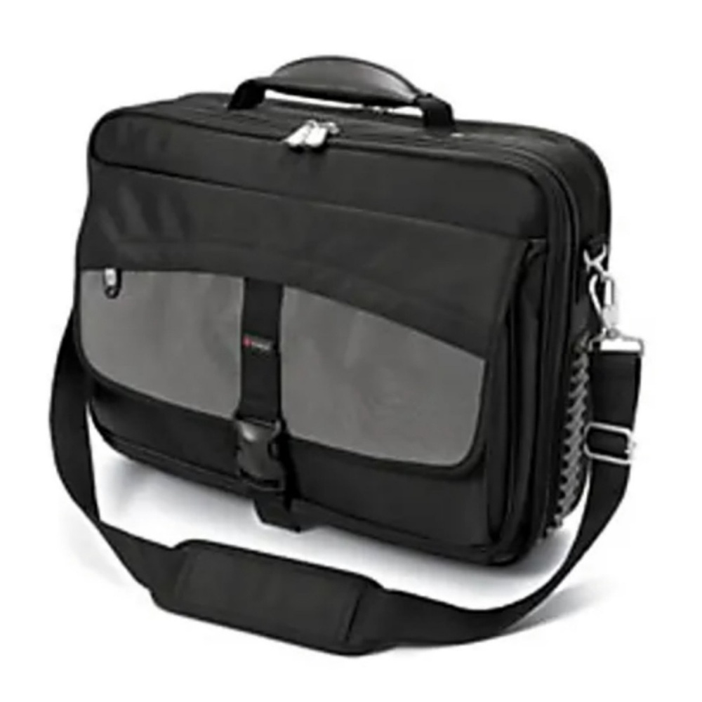 Foray 17"  Shoulder Laptop/Messenger Bag in Black and Gray